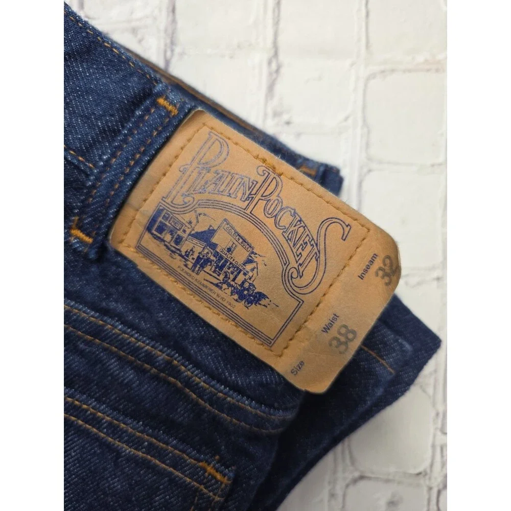 Vtg 80s JC Penney Men's 38x32 Blue Dark Denim Boot Cut Jeans